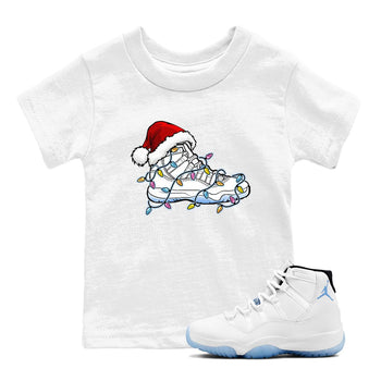 AJ11 Retro Legend Blue shirts to match jordans Christmas Light Sneaker best t shirts to wear with jordans 11s Legend Blue match shoes to clothes SNRT Sneaker Tees Youth Baby White 1 tee
