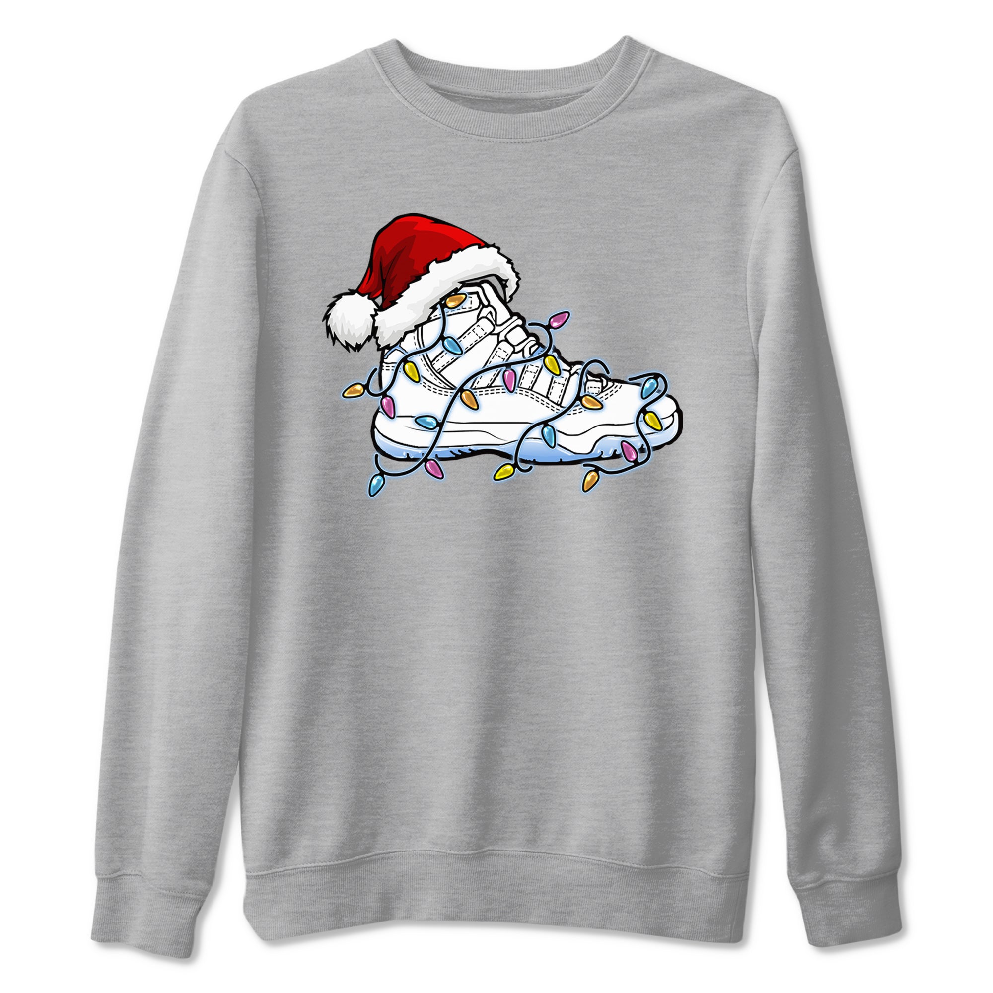 AJ11 Retro Legend Blue shirts to match jordans Christmas Light Sneaker best t shirts to wear with jordans 11s Legend Blue match shoes to clothes SNRT Sneaker Tees unisex cotton Heather Grey 2 shirts