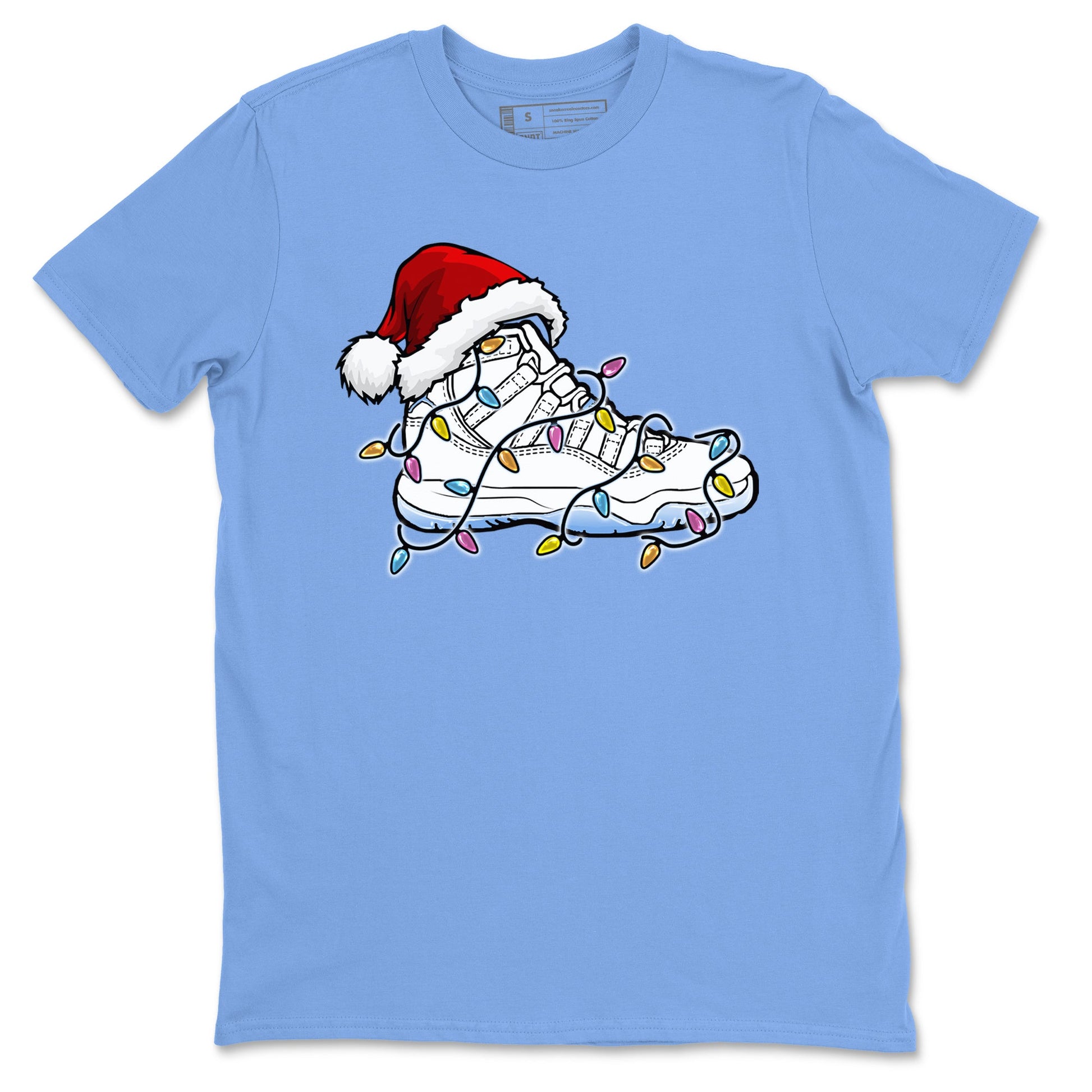 AJ11 Retro Legend Blue shirts to match jordans Christmas Light Sneaker best t shirts to wear with jordans 11s Legend Blue match shoes to clothes SNRT Sneaker Tees unisex cotton Carolina Blue 2 shirts