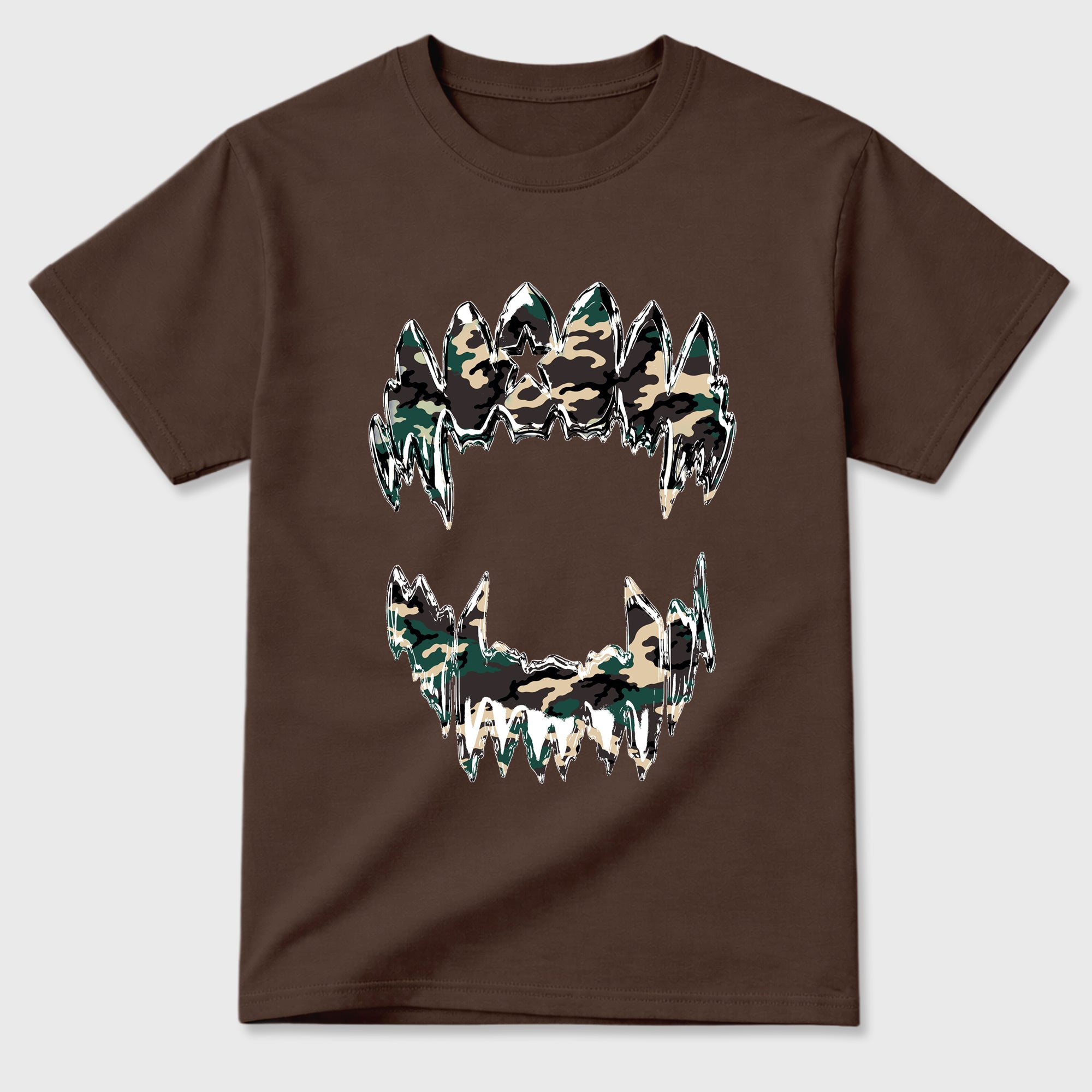 Chrome Grill Graphic T-Shirt featuring original streetwear artwork designed to match the Air Foamposite Pro Green Camo. Dark Chocolate 2 Graphic T-Shirt.