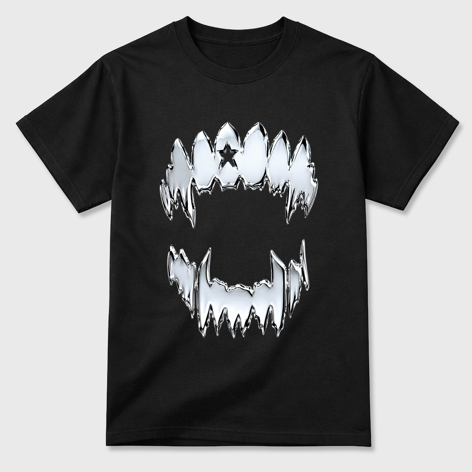 Chrome Grill Graphic T-Shirt featuring original streetwear artwork designed to match the Air Jordan 8 Chrome. Black 2 Graphic T-Shirt.