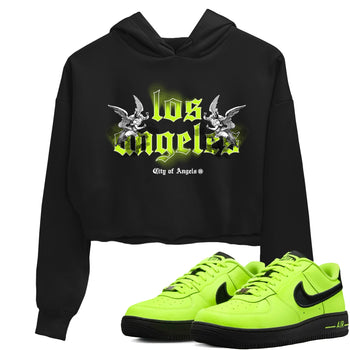 AF 1 Volt shirts to match jordans City Of Angeles sneaker match tees Air Force 1 Low Dance Volt match shoes to clothes SNRT Sneaker Tees unisex cotton Black 1 crop tee