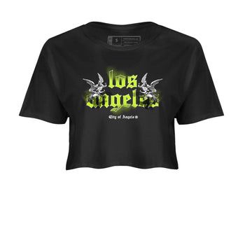 AF 1 Volt shirts to match jordans City Of Angeles sneaker match tees Air Force 1 Low Dance Volt match shoes to clothes SNRT Sneaker Tees unisex cotton Black 2 crop tee