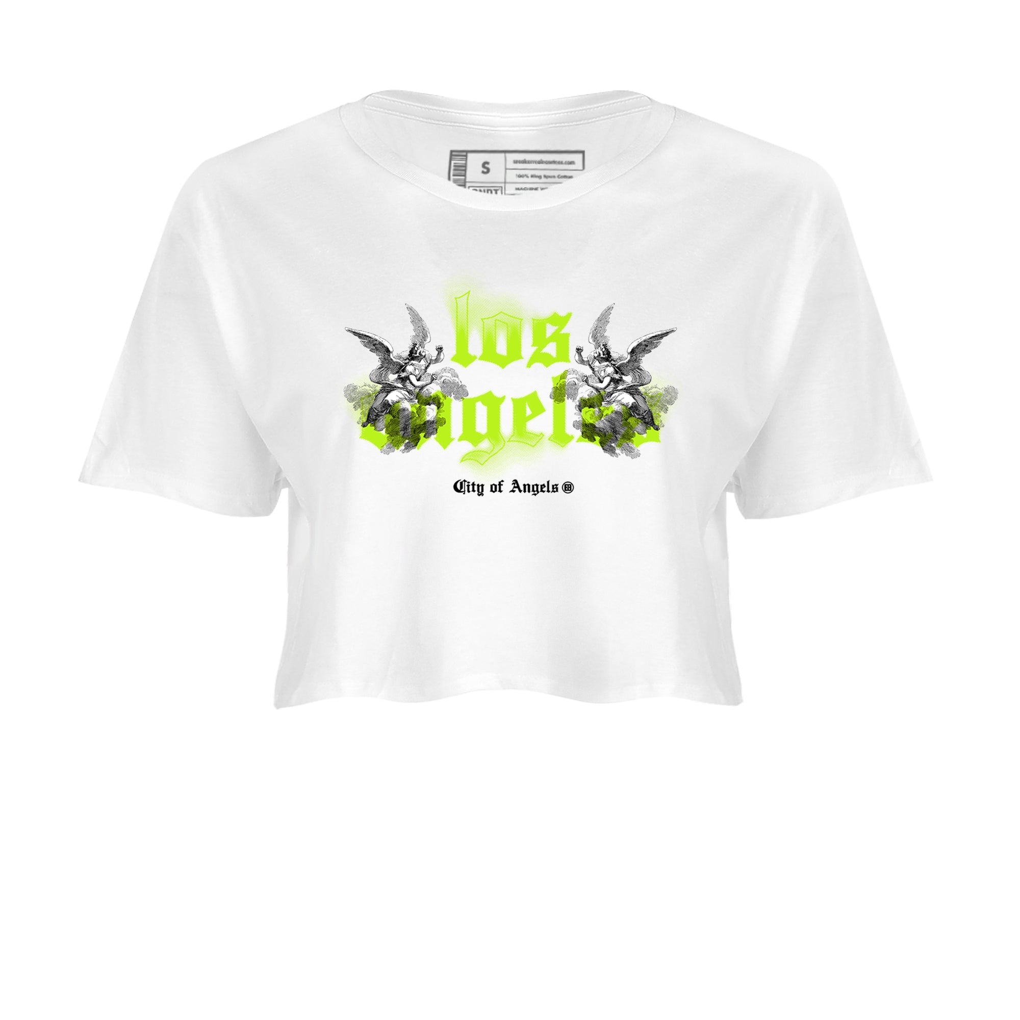 AF 1 Volt shirts to match jordans City Of Angeles sneaker match tees Air Force 1 Low Dance Volt match shoes to clothes SNRT Sneaker Tees unisex cotton White 2 crop tee