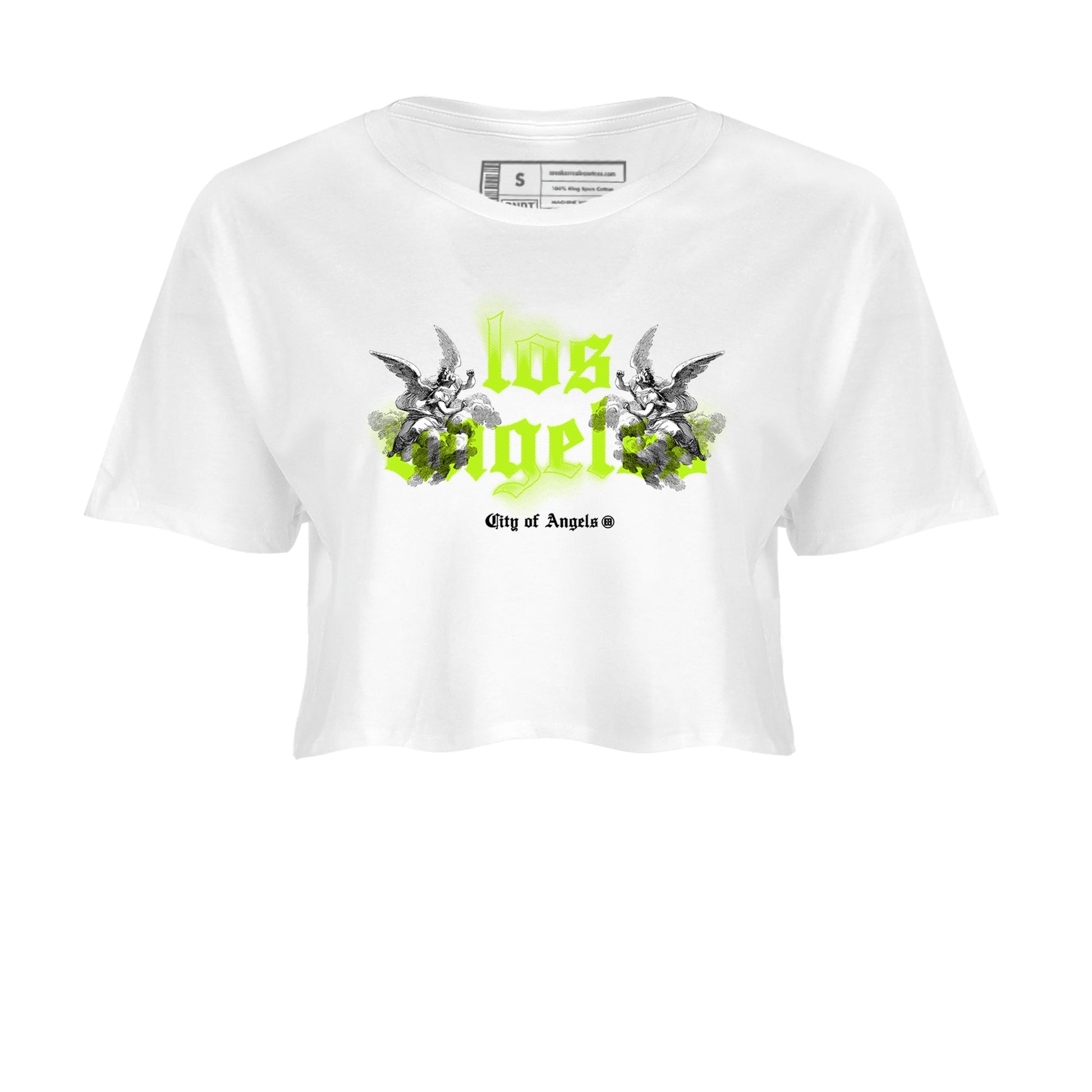 AF 1 Volt shirts to match jordans City Of Angeles sneaker match tees Air Force 1 Low Dance Volt match shoes to clothes SNRT Sneaker Tees unisex cotton White 2 crop tee