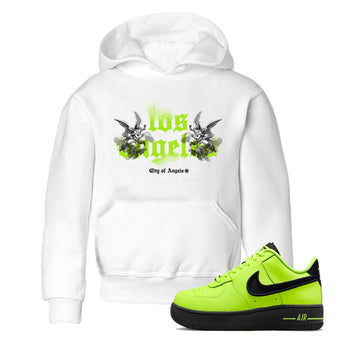 AF 1 Volt shirts to match jordans City Of Angeles sneaker match tees Air Force 1 Low Dance Volt match shoes to clothes SNRT Sneaker Tees Youth Baby White 1 tee