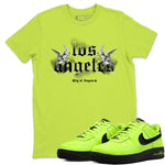 AF 1 Volt shirts to match jordans City Of Angeles sneaker match tees Air Force 1 Low Dance Volt match shoes to clothes SNRT Sneaker Tees unisex cotton Safety Green 1 shirts