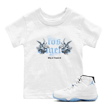 Air Jordan 11s Legend Blue shirts to match jordans City Of Angeles sneaker match tees Air Jordan 11 Retro Legend Blue match shoes to clothes SNRT Sneaker Tees Youth Baby White 1 tee