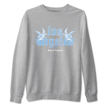Air Jordan 11s Legend Blue shirts to match jordans City Of Angeles sneaker match tees Air Jordan 11 Retro Legend Blue match shoes to clothes SNRT Sneaker Tees unisex cotton Heather Grey 2 shirts
