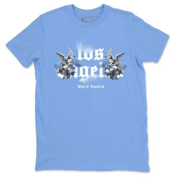 Air Jordan 11s Legend Blue shirts to match jordans City Of Angeles sneaker match tees Air Jordan 11 Retro Legend Blue match shoes to clothes SNRT Sneaker Tees unisex cotton Carolina Blue 2 shirts