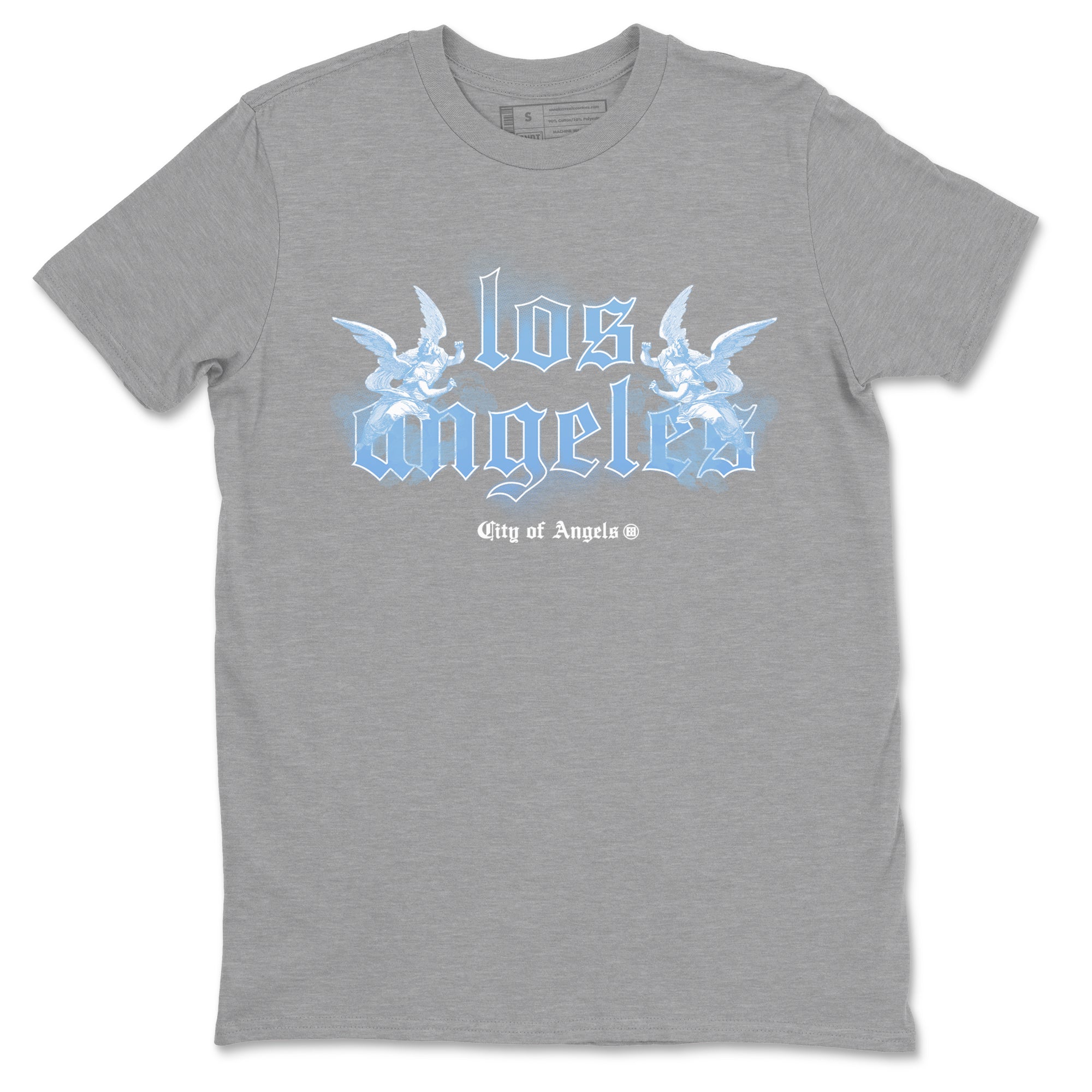 Air Jordan 11s Legend Blue shirts to match jordans City Of Angeles sneaker match tees Air Jordan 11 Retro Legend Blue match shoes to clothes SNRT Sneaker Tees unisex cotton Heather Grey 2 shirts