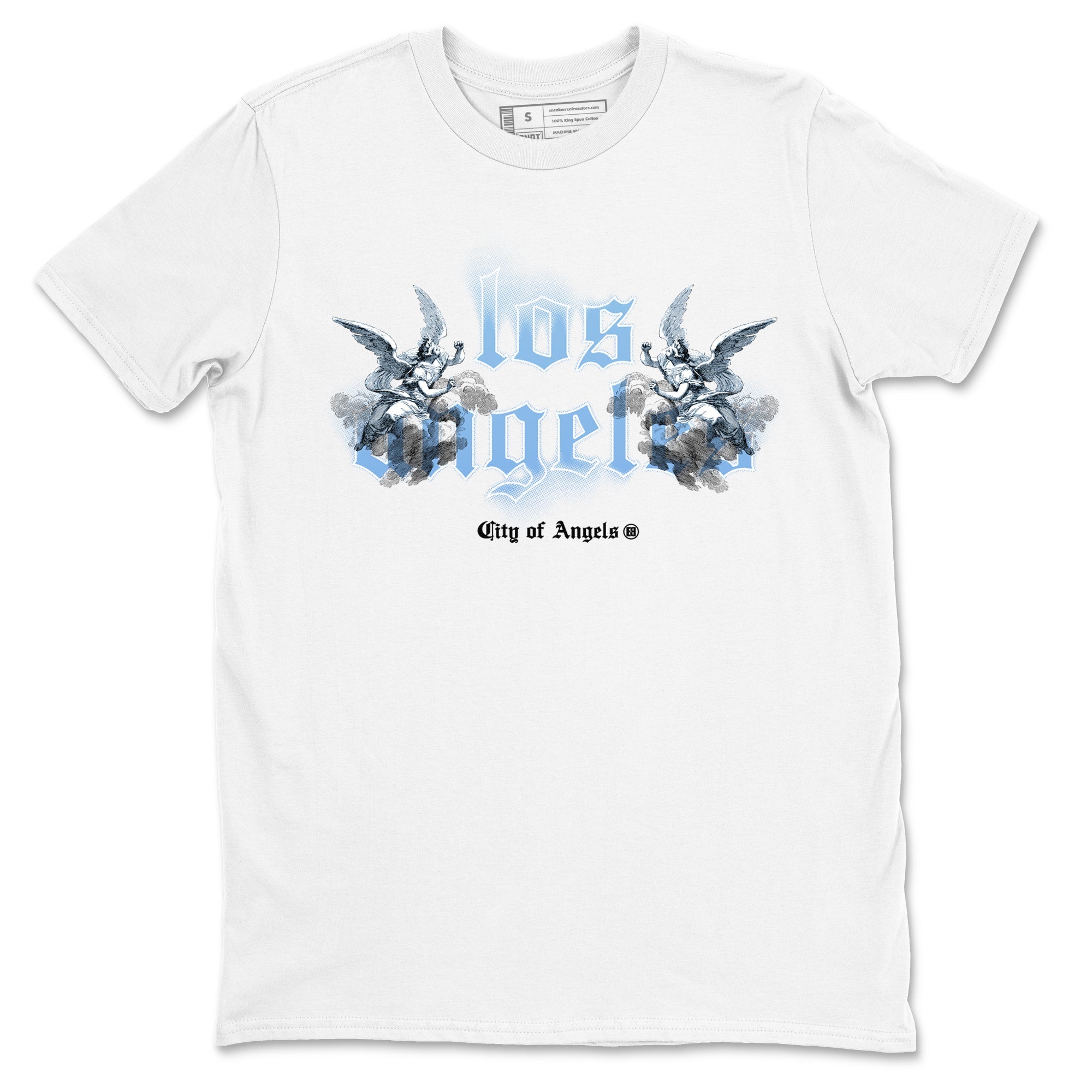Air Jordan 11s Legend Blue shirts to match jordans City Of Angeles sneaker match tees Air Jordan 11 Retro Legend Blue match shoes to clothes SNRT Sneaker Tees unisex cotton White 2 shirts