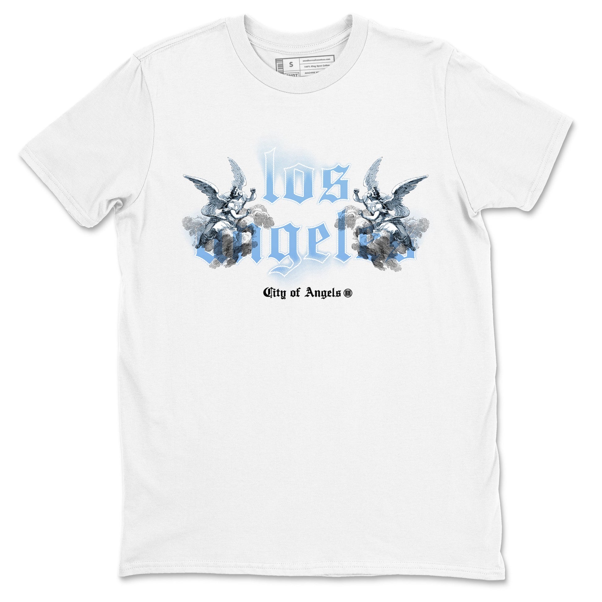 Air Jordan 11s Legend Blue shirts to match jordans City Of Angeles sneaker match tees Air Jordan 11 Retro Legend Blue match shoes to clothes SNRT Sneaker Tees unisex cotton White 2 shirts
