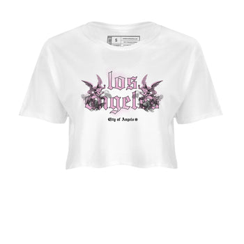 4s Retro Orchid shirts to match jordans City Of Angeles sneaker match tees Air Jordan 4 WMNS Orchid match shoes to clothes SNRT Sneaker Tees unisex cotton White 2 crop tee