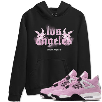 4s Retro Orchid shirts to match jordans City Of Angeles sneaker match tees Air Jordan 4 WMNS Orchid match shoes to clothes SNRT Sneaker Tees unisex cotton Black 1 shirts