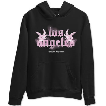 4s Retro Orchid shirts to match jordans City Of Angeles sneaker match tees Air Jordan 4 WMNS Orchid match shoes to clothes SNRT Sneaker Tees unisex cotton Black 2 shirts