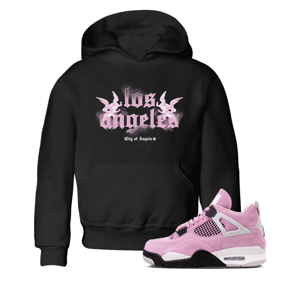 4s Retro Orchid shirts to match jordans City Of Angeles sneaker match tees Air Jordan 4 WMNS Orchid match shoes to clothes SNRT Sneaker Tees Youth Baby Black 1 tee