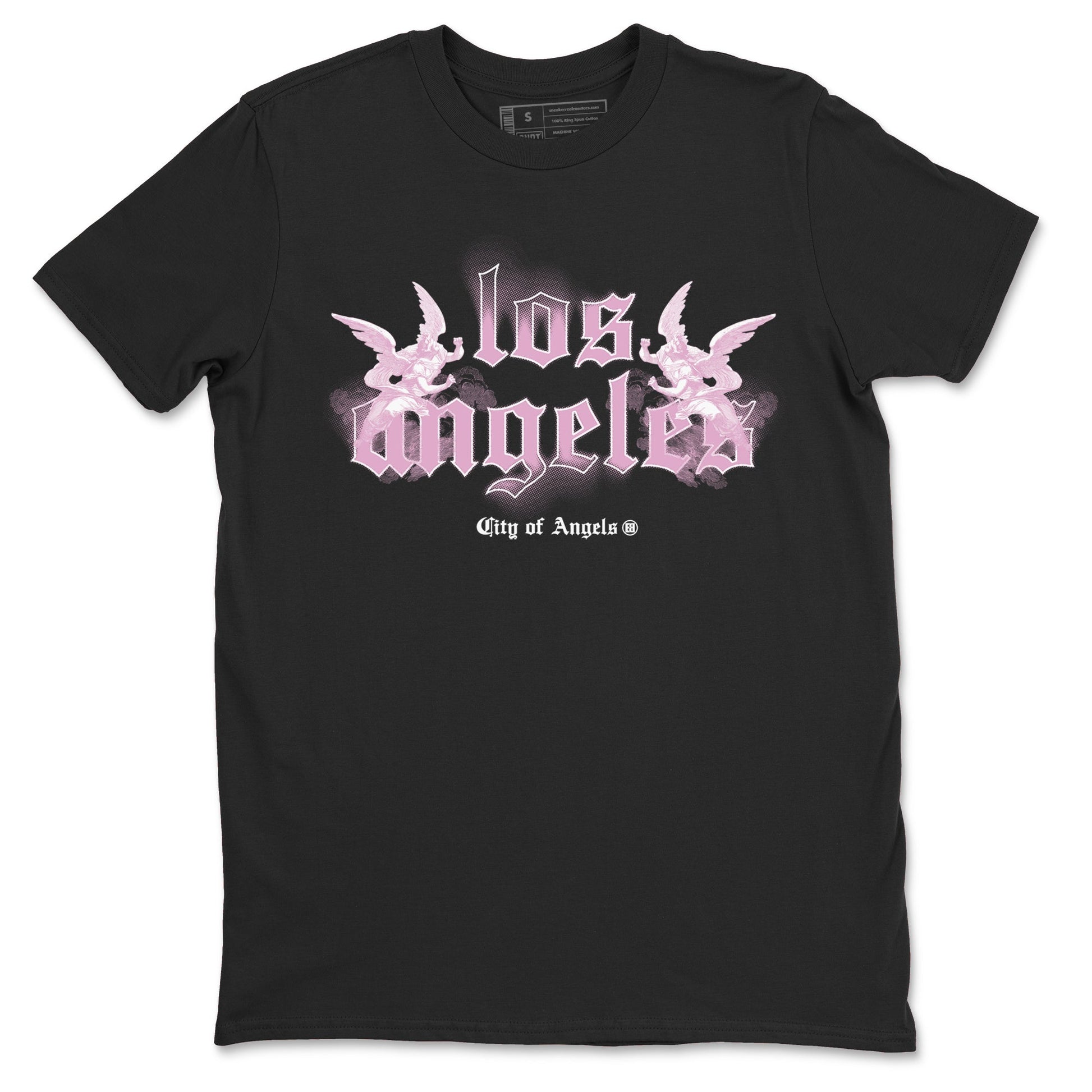 4s Retro Orchid shirts to match jordans City Of Angeles sneaker match tees Air Jordan 4 WMNS Orchid match shoes to clothes SNRT Sneaker Tees unisex cotton Black 2 shirts