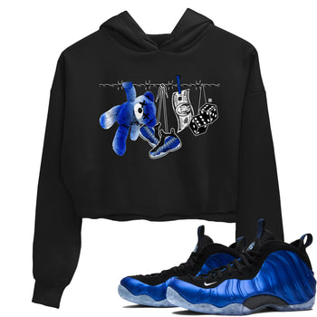 Air Foamposite One Royal shirts to match jordans Clothesline sneaker match tees Foams One Royal match shoes to clothes SNRT Sneaker Tees unisex cotton Black 1 crop tee