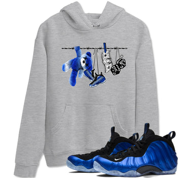 Air Foamposite One Royal shirts to match jordans Clothesline sneaker match tees Foams One Royal match shoes to clothes SNRT Sneaker Tees unisex cotton Heather Grey 1 shirts