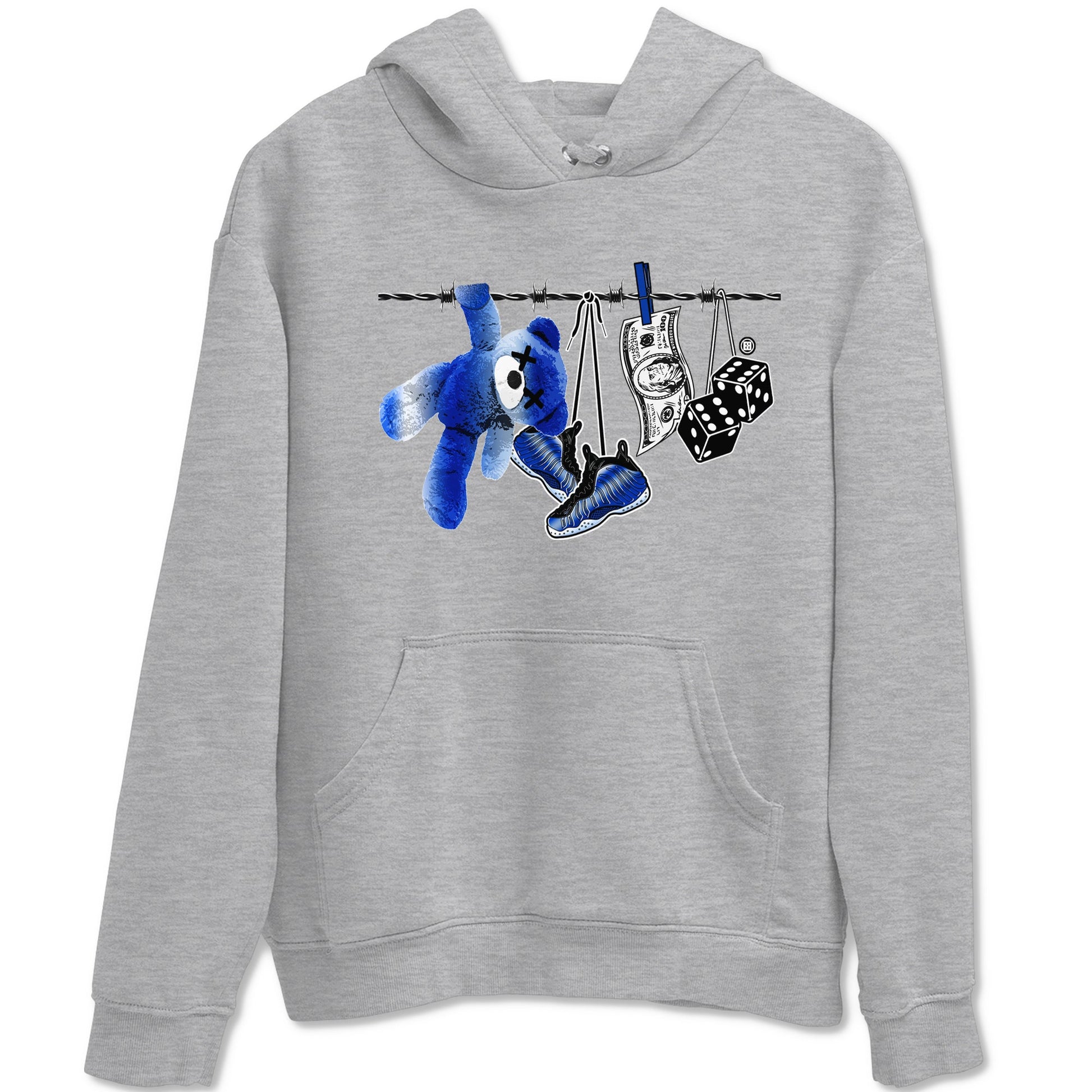 Air Foamposite One Royal shirts to match jordans Clothesline sneaker match tees Foams One Royal match shoes to clothes SNRT Sneaker Tees unisex cotton Heather Grey 2 shirts