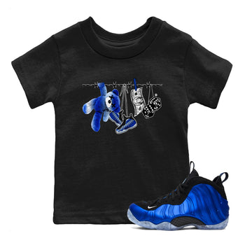 Air Foamposite One Royal shirts to match jordans Clothesline sneaker match tees Foams One Royal match shoes to clothes SNRT Sneaker Tees Youth Baby Black 1 tee