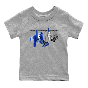 Air Foamposite One Royal shirts to match jordans Clothesline sneaker match tees Foams One Royal match shoes to clothes SNRT Sneaker Tees Youth Baby Heather Grey 2 tee