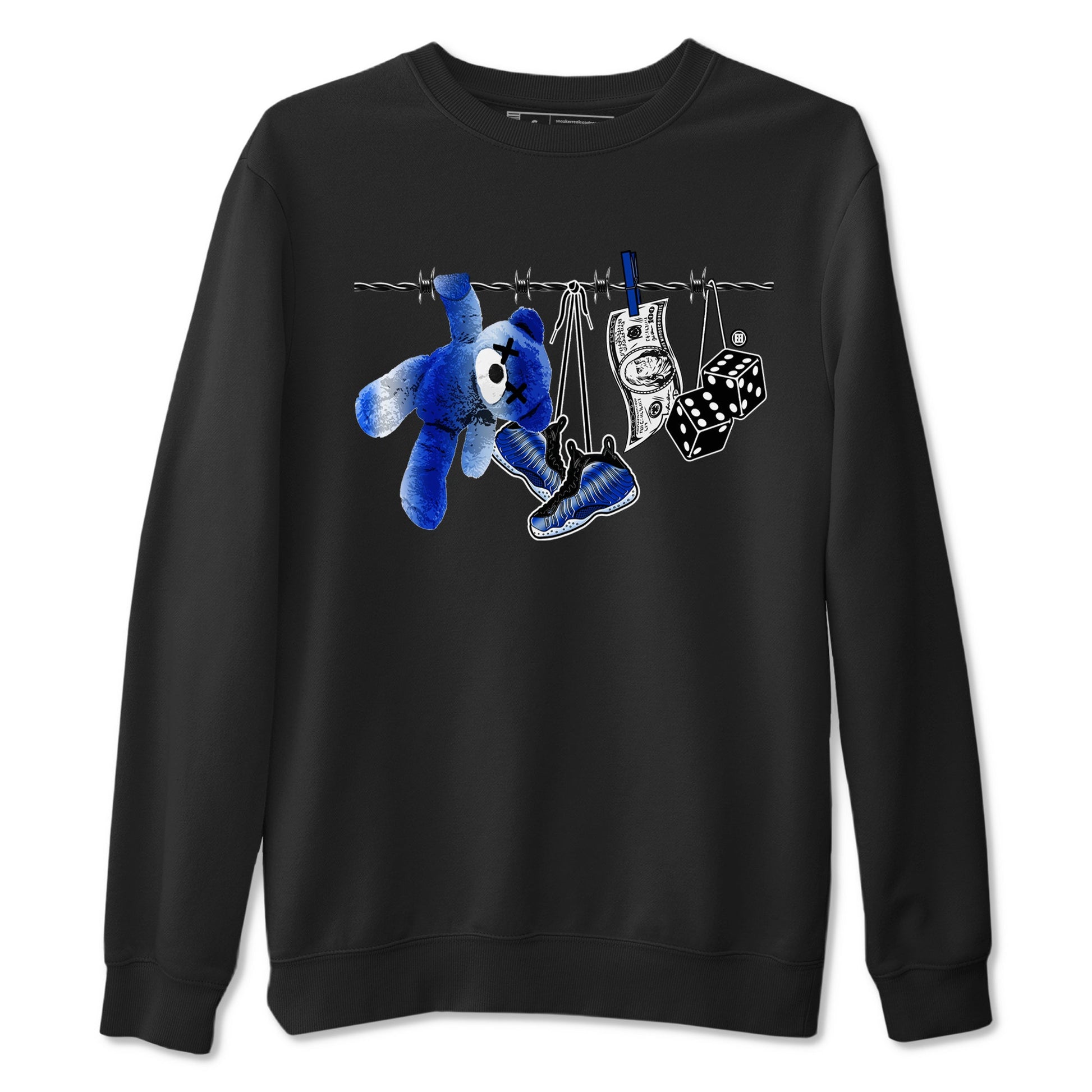 Air Foamposite One Royal shirts to match jordans Clothesline sneaker match tees Foams One Royal match shoes to clothes SNRT Sneaker Tees unisex cotton Black 2 shirts