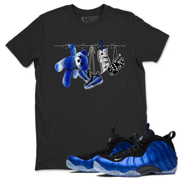 Air Foamposite One Royal shirts to match jordans Clothesline sneaker match tees Foams One Royal match shoes to clothes SNRT Sneaker Tees unisex cotton Black 1 shirts