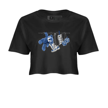 Air Jordan 11 Low Diffused Blue shirts to match jordans Clothesline sneaker match tees 11s Diffused Blue SNRT Sneaker Release Tees unisex cotton Black 2 Crop Shirts