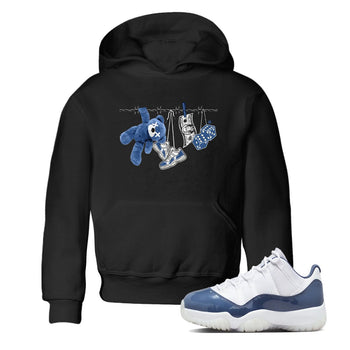 Air Jordan 11 Low Diffused Blue shirts to match jordans Clothesline sneaker match tees 11s Diffused Blue SNRT Sneaker Release Tees Youth Baby Black 1 crew neck shirts