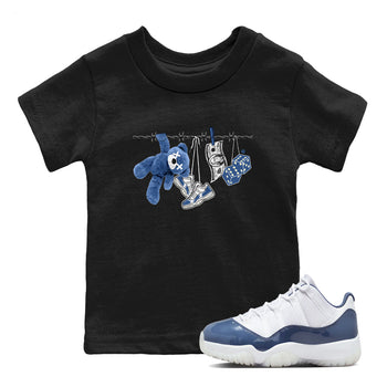 Air Jordan 11 Low Diffused Blue shirts to match jordans Clothesline sneaker match tees 11s Diffused Blue SNRT Sneaker Release Tees Youth Baby Black 1 crew neck shirts
