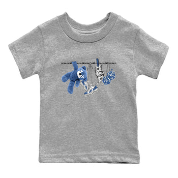 Air Jordan 11 Low Diffused Blue shirts to match jordans Clothesline sneaker match tees 11s Diffused Blue SNRT Sneaker Release Tees Youth Baby Heather Grey 2 crew neck shirts