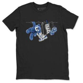Air Jordan 11 Low Diffused Blue shirts to match jordans Clothesline sneaker match tees 11s Diffused Blue SNRT Sneaker Release Tees unisex cotton Black 2 crew neck shirts