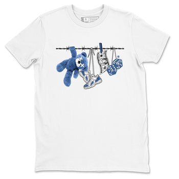 Air Jordan 11 Low Diffused Blue shirts to match jordans Clothesline sneaker match tees 11s Diffused Blue SNRT Sneaker Release Tees unisex cotton White 2 crew neck shirts