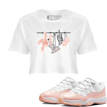 11s Legend Pink shirts to match jordans Clothesline sneaker match tees Air Jordan 11 Legend Pink SNRT Sneaker Tees streetwear brand White 1 crop tee