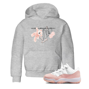 11s Legend Pink shirts to match jordans Clothesline sneaker match tees Air Jordan 11 Legend Pink SNRT Sneaker Tees streetwear brand Baby and Youth Heather Grey 1 cotton tee