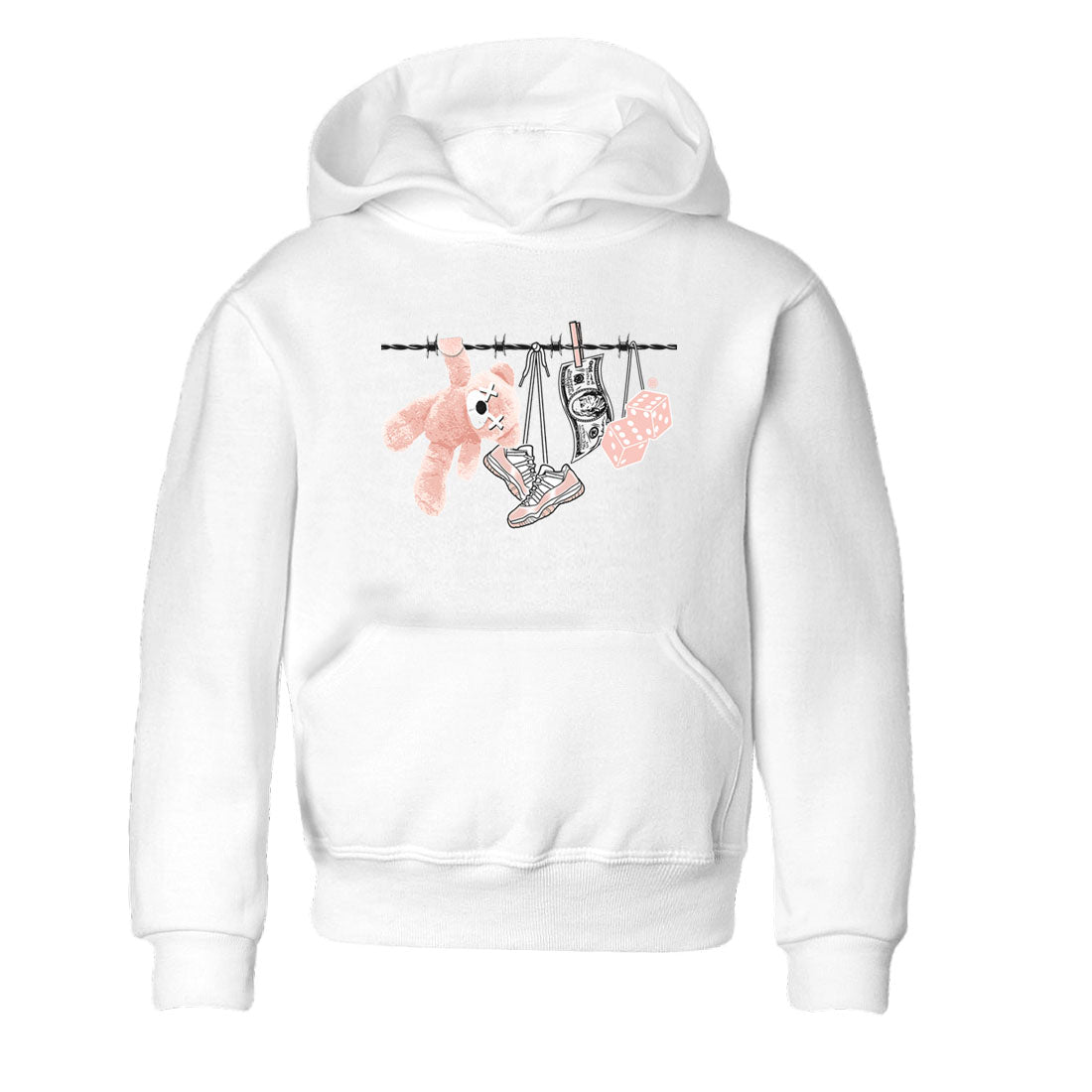 11s Legend Pink shirts to match jordans Clothesline sneaker match tees Air Jordan 11 Legend Pink SNRT Sneaker Tees streetwear brand Baby and Youth White 2 cotton tee