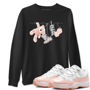11s Legend Pink shirts to match jordans Clothesline sneaker match tees Air Jordan 11 Legend Pink SNRT Sneaker Tees streetwear brand Black 1 unisex cotton tee
