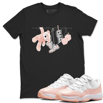 11s Legend Pink shirts to match jordans Clothesline sneaker match tees Air Jordan 11 Legend Pink SNRT Sneaker Tees streetwear brand Black 1 unisex cotton tee
