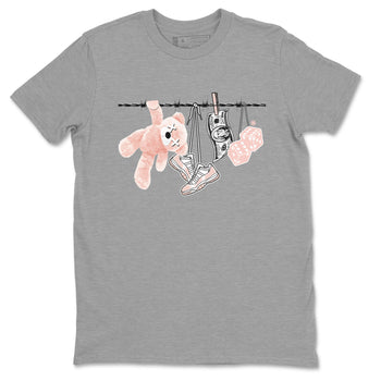 11s Legend Pink shirts to match jordans Clothesline sneaker match tees Air Jordan 11 Legend Pink SNRT Sneaker Tees streetwear brand Heather Grey 2 unisex cotton tee