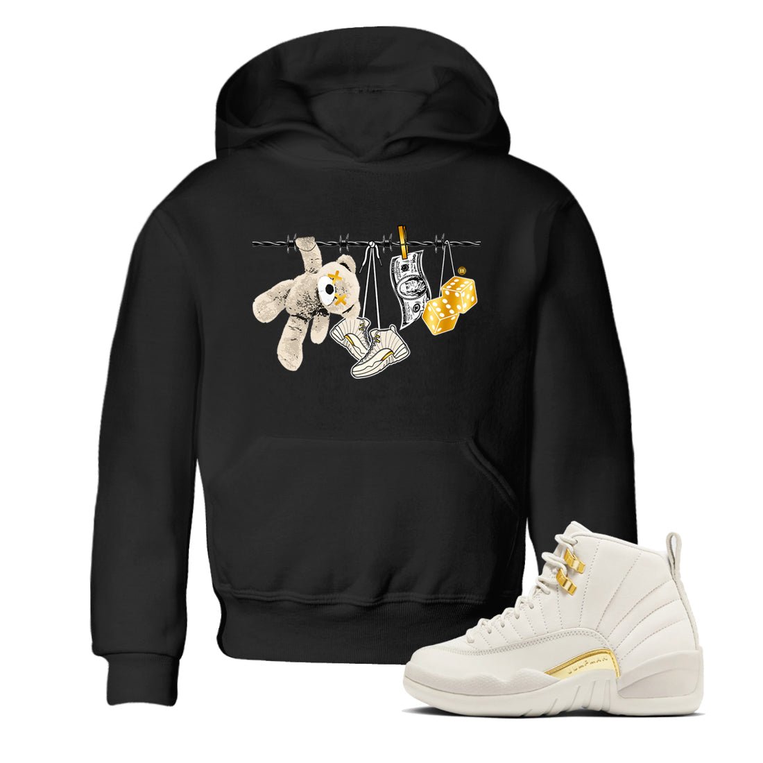 12s Phantom shirts to match jordans Clothesline sneaker match tees Air Jordan 12 WMNS Phantom match shoes to clothes SNRT Sneaker Tees Youth Baby Black 1 tee