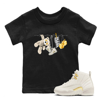 12s Phantom shirts to match jordans Clothesline sneaker match tees Air Jordan 12 WMNS Phantom match shoes to clothes SNRT Sneaker Tees Youth Baby Black 1 tee