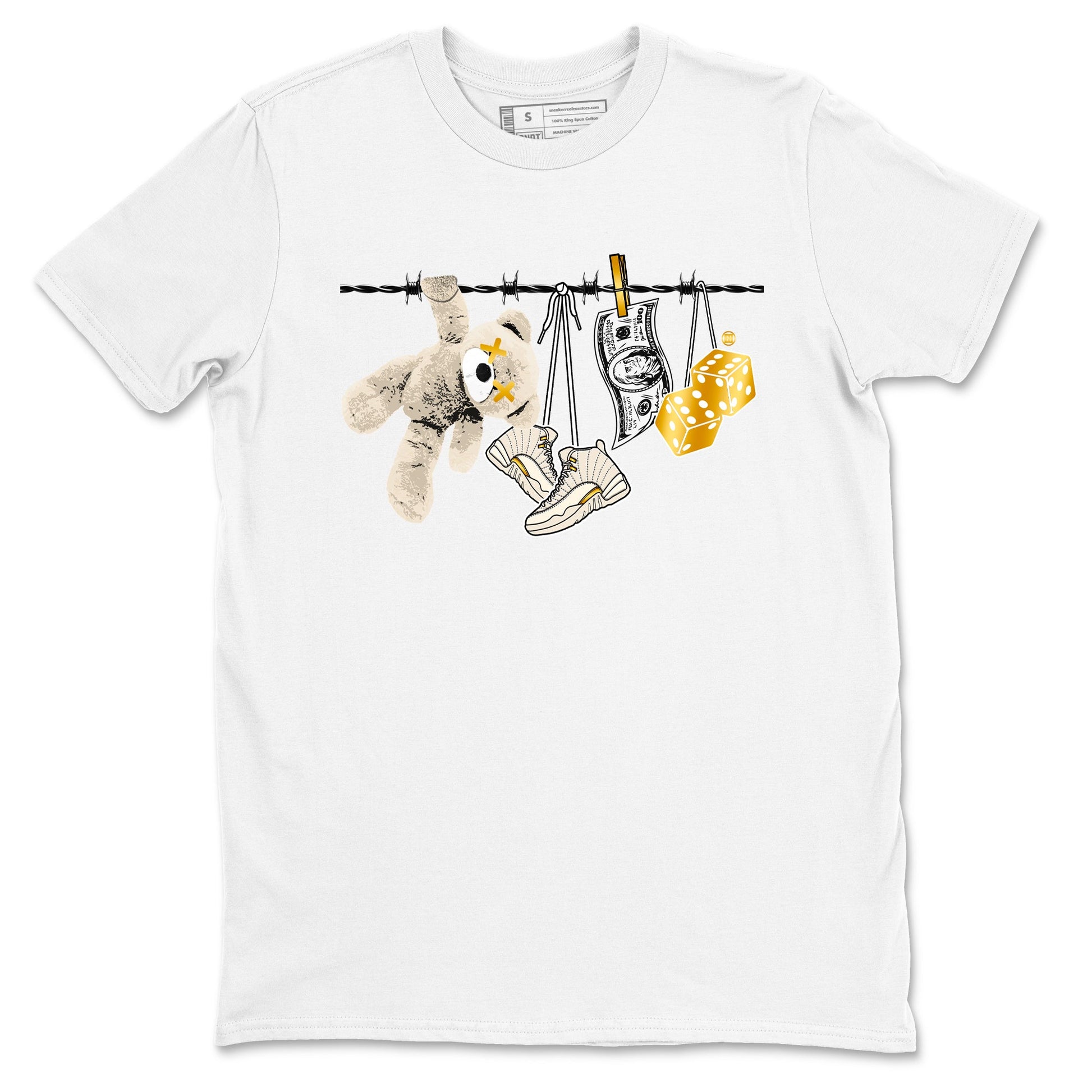 12s Phantom shirts to match jordans Clothesline sneaker match tees Air Jordan 12 WMNS Phantom match shoes to clothes SNRT Sneaker Tees unisex cotton White 2 shirts