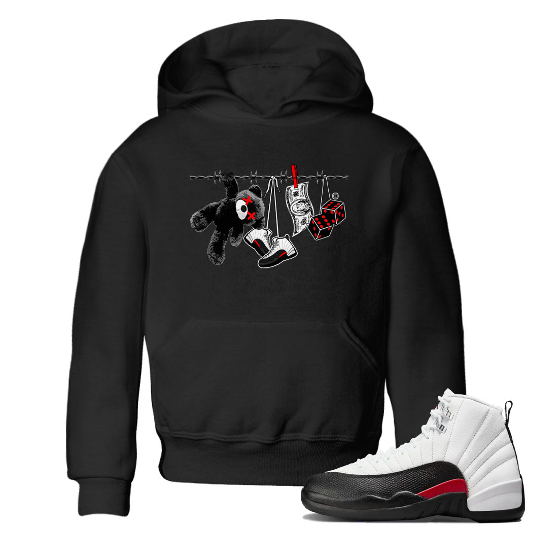 12s Taxi Flip shirt to match jordans Clothesline sneaker tees Air Jordan 12 Taxi Flip SNRT sneaker release tees baby toddler Black 1 cotton Shirt