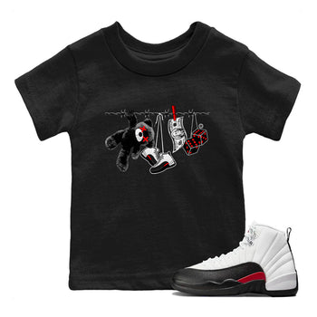 12s Taxi Flip shirt to match jordans Clothesline sneaker tees Air Jordan 12 Taxi Flip SNRT sneaker release tees baby toddler Black 1 cotton Shirt