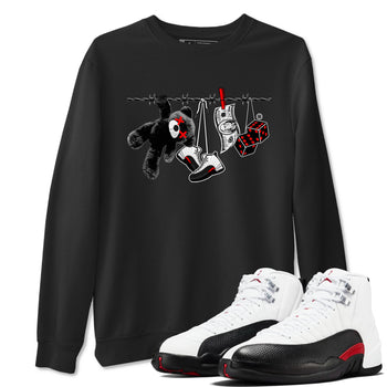 12s Taxi Flip shirt to match jordans Clothesline sneaker tees Air Jordan 12 Taxi Flip SNRT Sneaker Release Tees unisex cotton Black 1 crew neck shirt