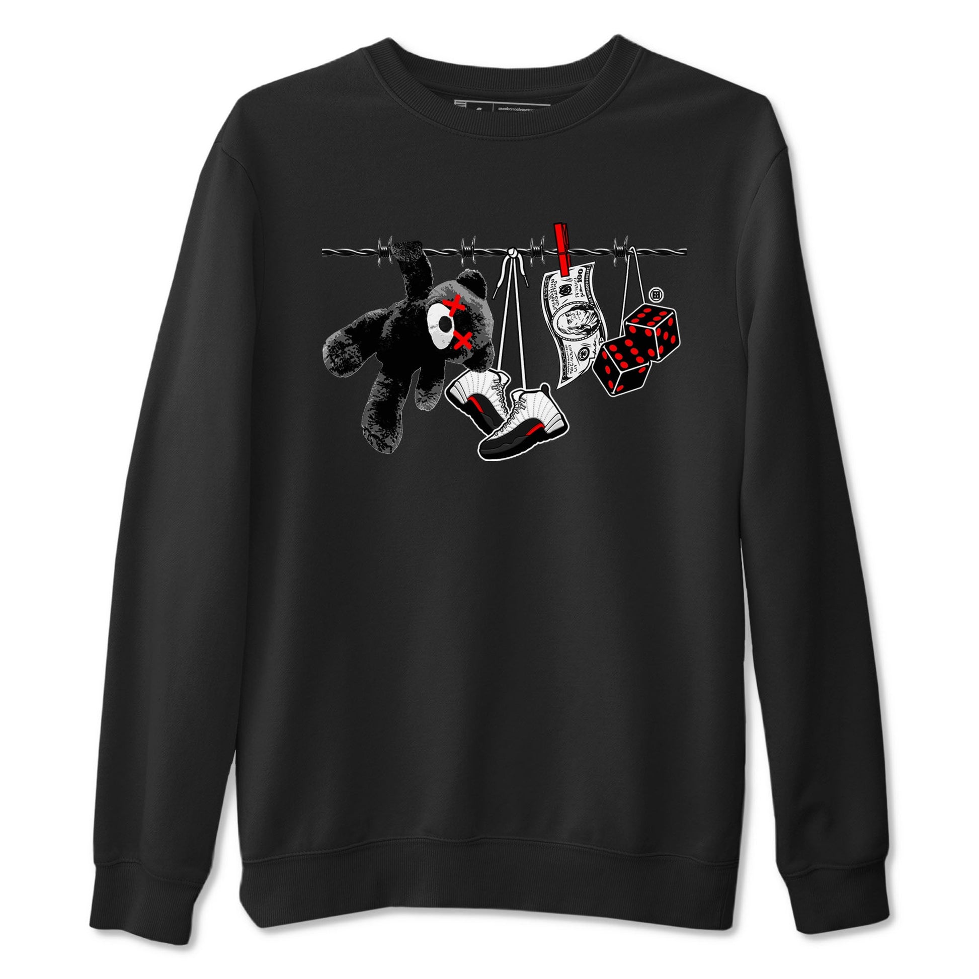 12s Taxi Flip shirt to match jordans Clothesline sneaker tees Air Jordan 12 Taxi Flip SNRT Sneaker Release Tees unisex cotton Black 2 crew neck shirt