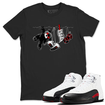 12s Taxi Flip shirt to match jordans Clothesline sneaker tees Air Jordan 12 Taxi Flip SNRT Sneaker Release Tees unisex cotton Black 1 crew neck shirt
