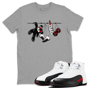 12s Taxi Flip shirt to match jordans Clothesline sneaker tees Air Jordan 12 Taxi Flip SNRT Sneaker Release Tees unisex cotton Heather Grey 1 crew neck shirt